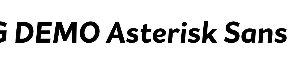  DEMO Asterisk Sans Pro XBd Italic