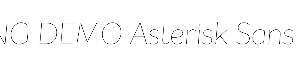  DEMO Asterisk Sans Pro Ult Italic