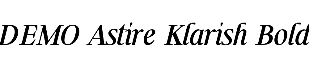 FSP DEMO Astire Klarish Bold Italic