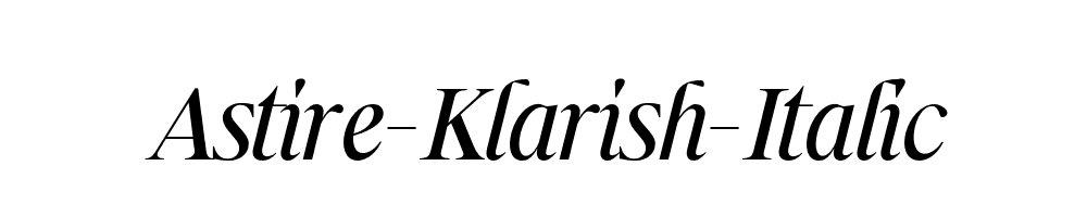 Astire-Klarish-Italic