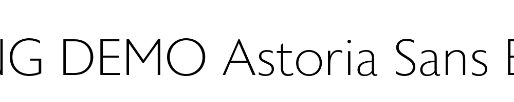  DEMO Astoria Sans ExtLt Regular