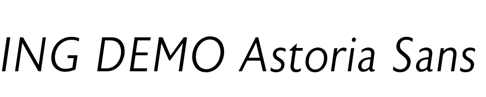  DEMO Astoria Sans Light Italic