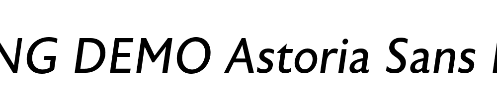  DEMO Astoria Sans Roman Italic