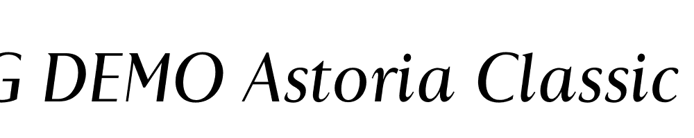  DEMO Astoria Classic Roman Italic