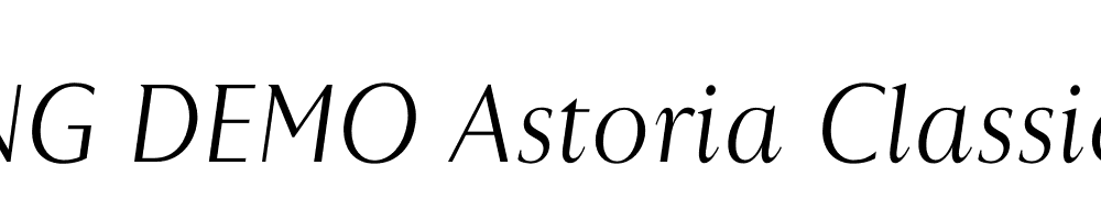  DEMO Astoria Classic Light Italic