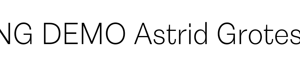  DEMO Astrid Grotesk Lt Regular