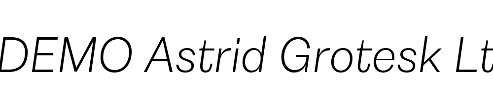 FSP DEMO Astrid Grotesk Lt Italic