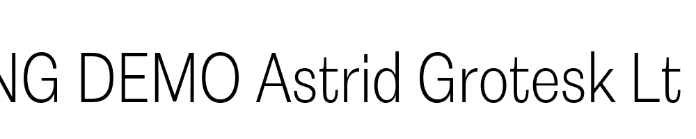  DEMO Astrid Grotesk Lt SCn Regular