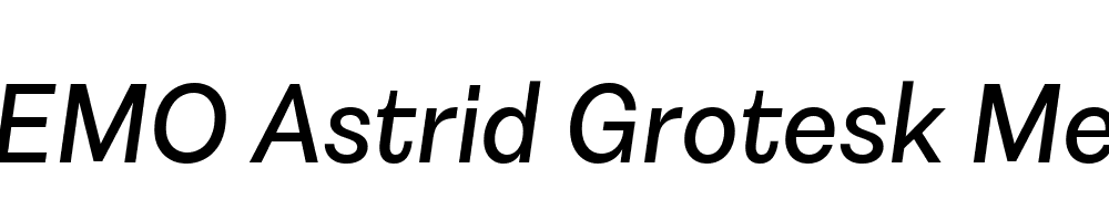 FSP DEMO Astrid Grotesk Med Italic