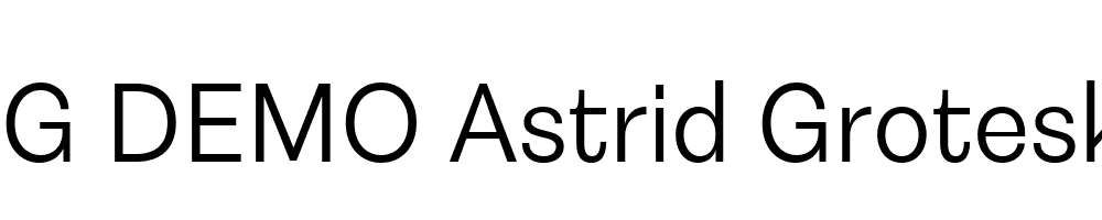  DEMO Astrid Grotesk Reg Regular