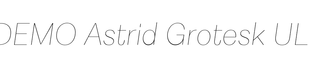 FSP DEMO Astrid Grotesk ULt Italic