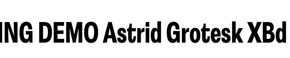  DEMO Astrid Grotesk XBd Cn Regular