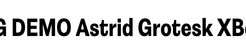  DEMO Astrid Grotesk XBd SCn Regular