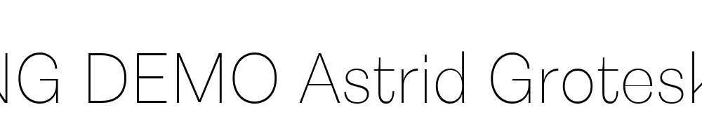  DEMO Astrid Grotesk XLt Regular