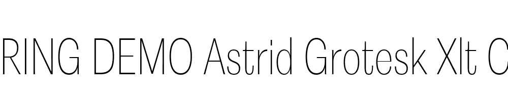  DEMO Astrid Grotesk Xlt Cn Regular