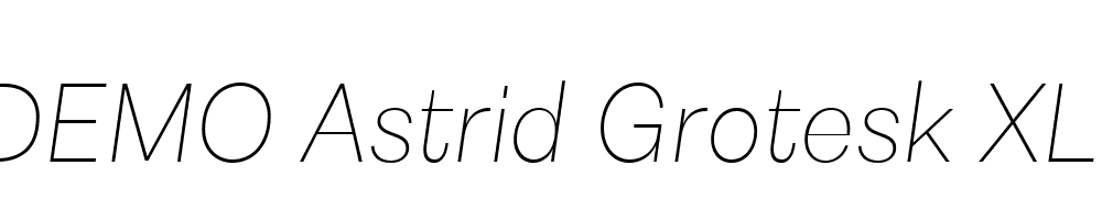 FSP DEMO Astrid Grotesk XLt Italic