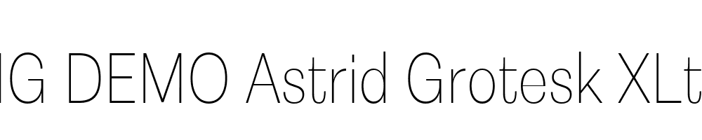  DEMO Astrid Grotesk XLt SCn Regular