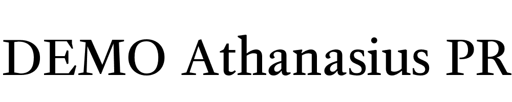  DEMO Athanasius PRO Book Regular