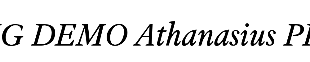  DEMO Athanasius PRO Book Italic