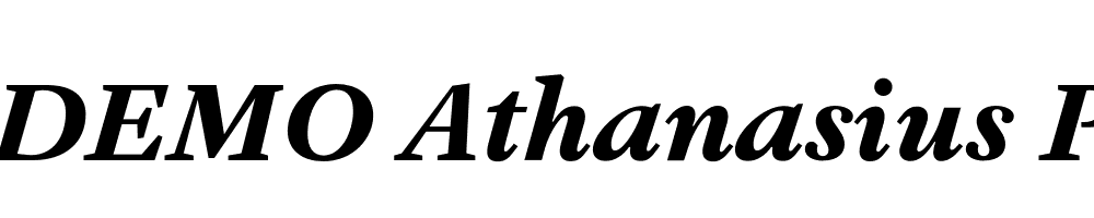  DEMO Athanasius PRO Black Italic