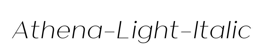 Athena-Light-Italic