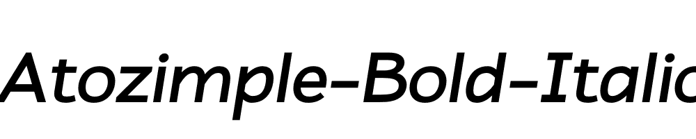 Atozimple-Bold-Italic