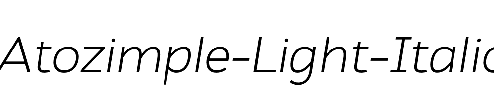 Atozimple-Light-Italic