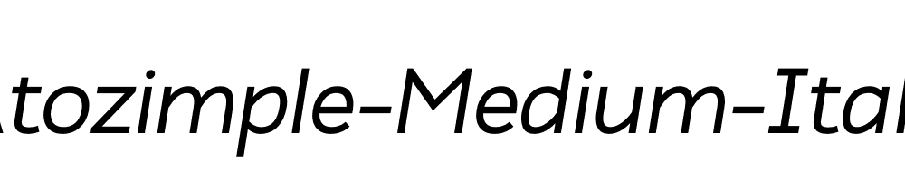 Atozimple-Medium-Italic