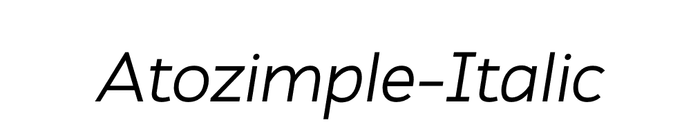 Atozimple-Italic