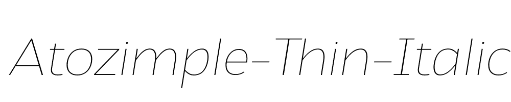 Atozimple-Thin-Italic