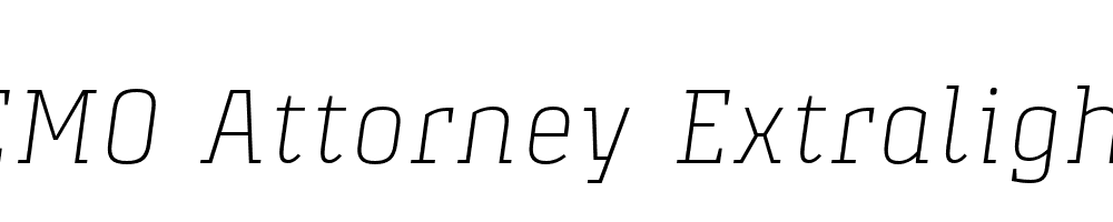 FSP DEMO Attorney Extralight Italic