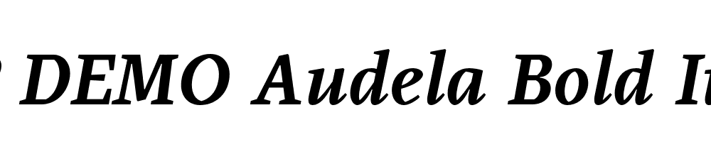 FSP DEMO Audela Bold Italic