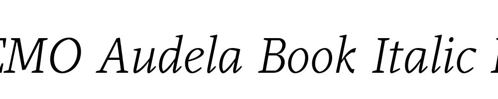 FSP DEMO Audela Book Italic Regular