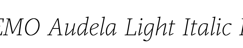 FSP DEMO Audela Light Italic Regular