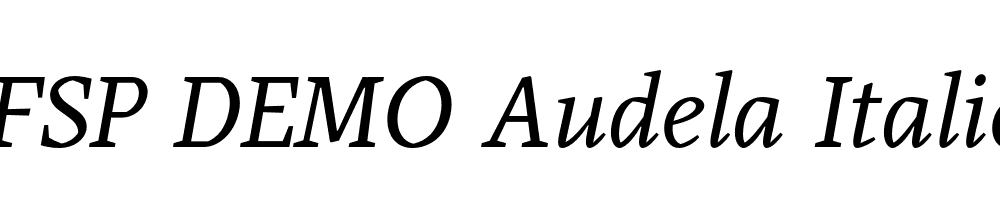 FSP DEMO Audela Italic