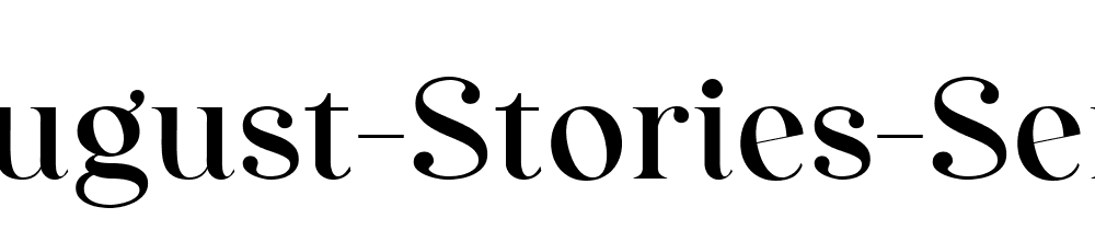 August Stories Serif