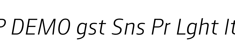 FSP DEMO gst Sns Pr Lght Italic