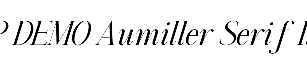 FSP DEMO Aumiller Serif Italic