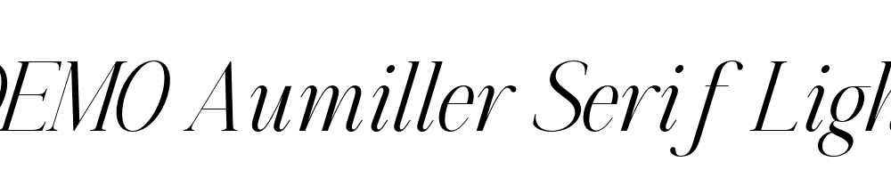 FSP DEMO Aumiller Serif Light Italic