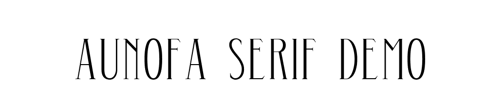 Aunofa Serif Demo