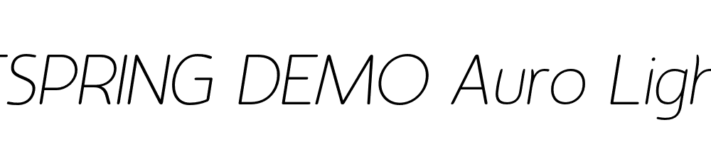  DEMO Auro Light Italic