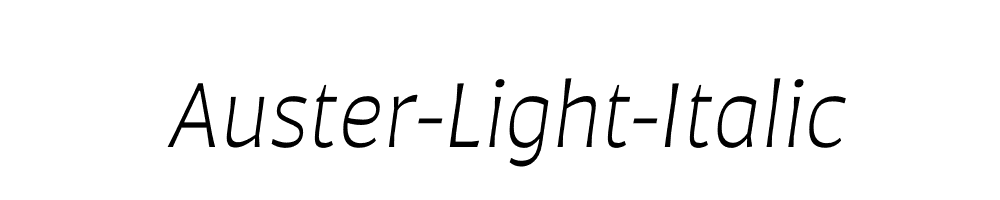 Auster-Light-Italic