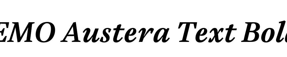 FSP DEMO Austera Text Bold Italic