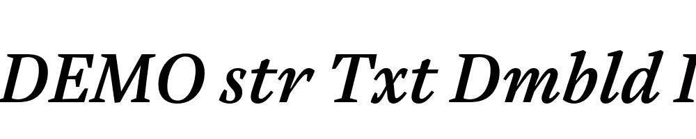 FSP DEMO str Txt Dmbld Italic