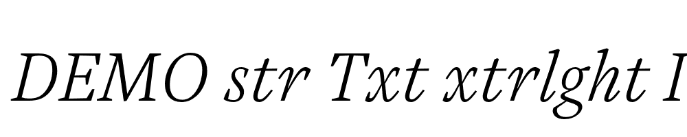 FSP DEMO str Txt xtrlght Italic