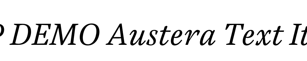 FSP DEMO Austera Text Italic