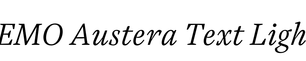 FSP DEMO Austera Text Light Italic