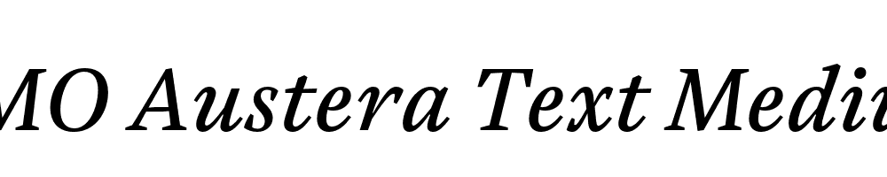 FSP DEMO Austera Text Medium Italic