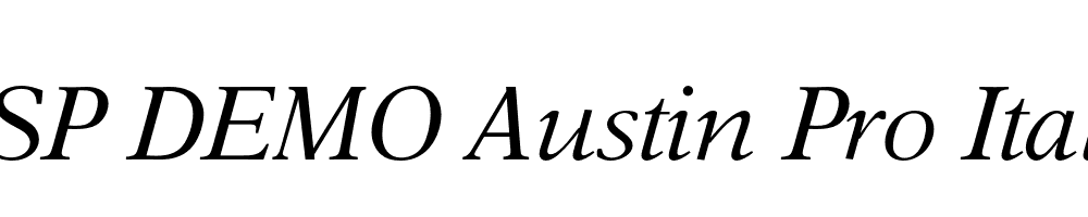 FSP DEMO Austin Pro Italic