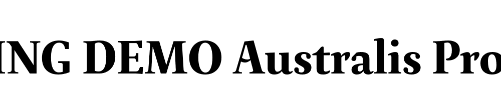  DEMO Australis Pro Bold Bold